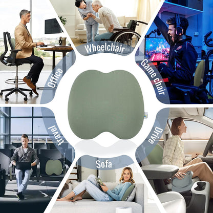 MzGro Back Lumbar Support Cushion for Office Chair - Firm Memory Foam Back Pillow for Back Pain and Pressure Relieve - Back Cushion for Long Sitting