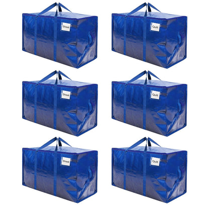 RICHIE Heavy Duty Extra Large Moving Bags with Reinforced Handle and Double Zipper - Waterproof Storage Box with Tag Window