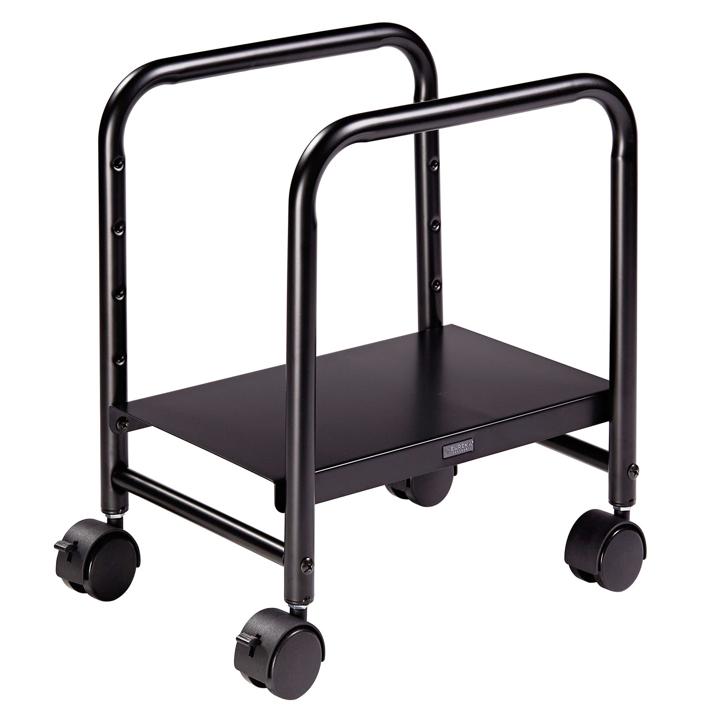 EUREKA ERGONOMIC Computer Tower Stand Height Adjustable Mobile CPU Stand PC Tower Rolling Cart Steel CPU Holder with Locking Caster Wheels for Home