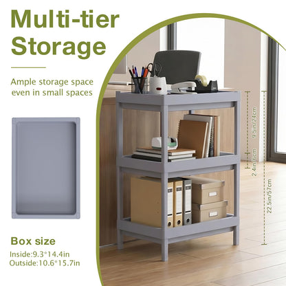 Sweetmirth 3 Tier Storage Trolley,Shelf Unit,Suitable for kitchens,bathrooms, garages,bedrooms,offices(3 Tier:61 * 40 * 27cm)