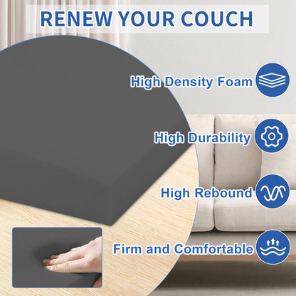 Lanswood Sofa Cushion Support for Sagging Seat 50 x 50cm High-Density Foam