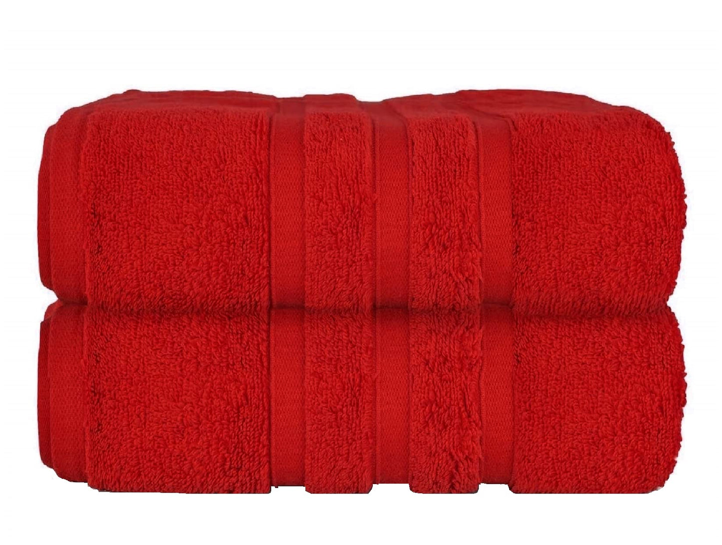 Uk Furniture 2 Pack Extra Large|95x200cm| Super Jumbo Bath Sheet Towels100% Egyptian Cotton 700GSM Super Soft Towel Set. (Red)