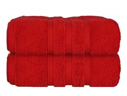 Uk Furniture 2 Pack Extra Large|95x200cm| Super Jumbo Bath Sheet Towels100% Egyptian Cotton 700GSM Super Soft Towel Set. (Red)