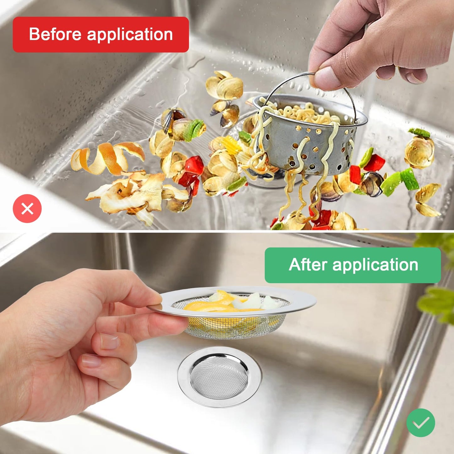 Annyswit 4 Pcs Stainless Steel Sink Strainer, Kitchen Drain Filter