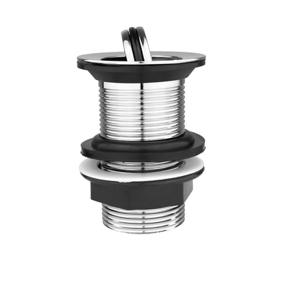 Xcel Home G 1 1/4 Unslotted Chrome Flip Top Basin Waste – Brass Sink Plug with Swivel Mechanism, Durable Bathroom Basin Drain Stopper
