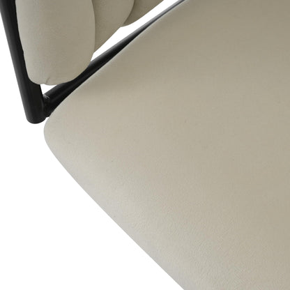 Ball & Cast Dining Chair with Armrests Set of 4, Armchair, Upholstered Seat, with Armrests, Seat Width 56 cm, Metal Legs, Velvet Coating, Load