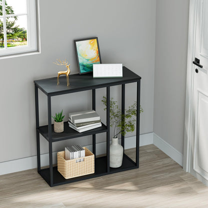 WOHOMO Console Table 30cm Narrow Entryway Table for Living Room 80cm, Black