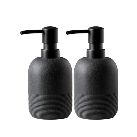 2pcs/Set Black Soap Dispenser Set,Hand Soap Lotion Dispenser for Bathroom, for Elegant Bathroom D?cor?soap Dispenser for Kitchen Sink