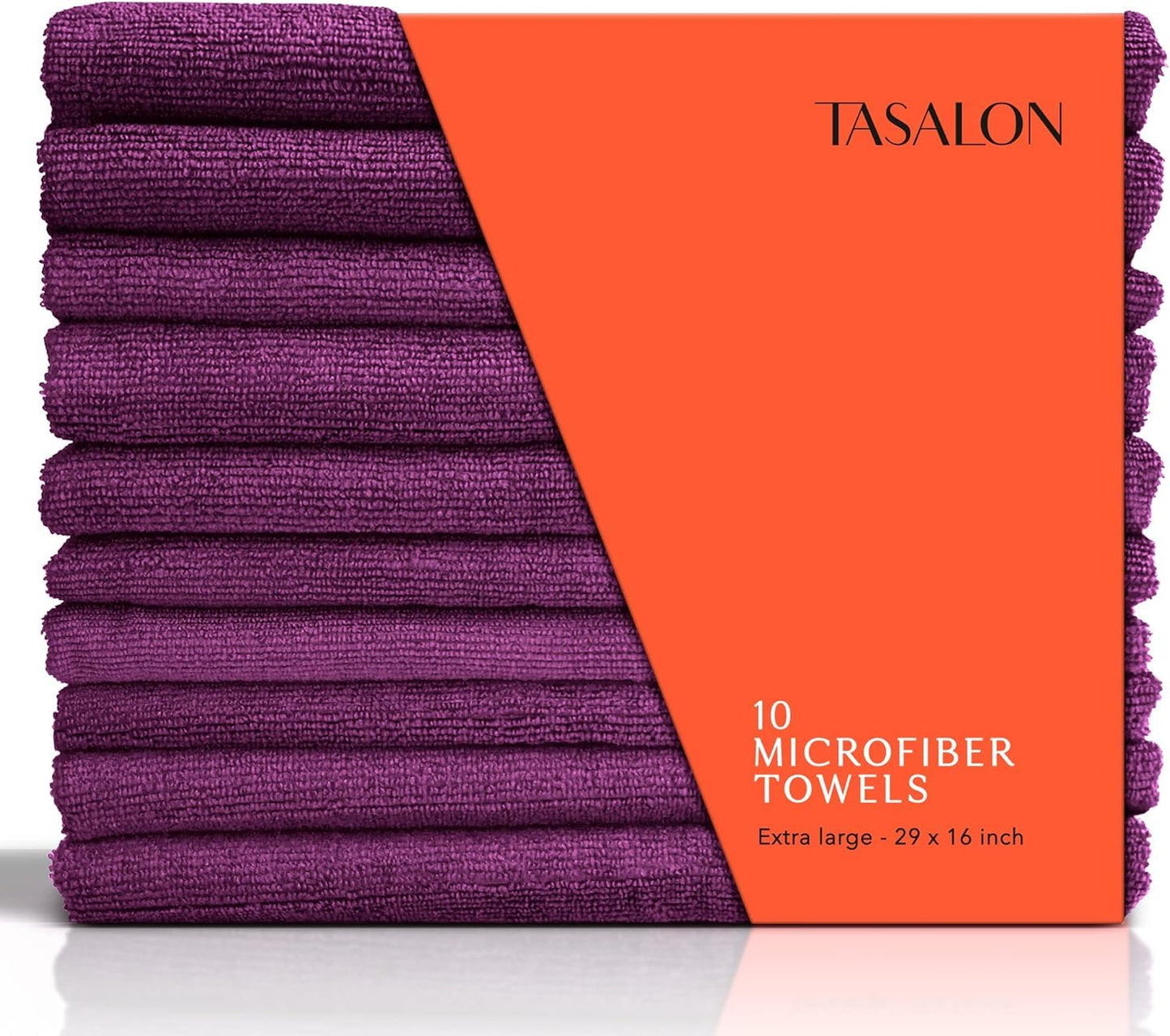TASALON Microfiber Hair Towel for Salon, 10 Piece Towel Set