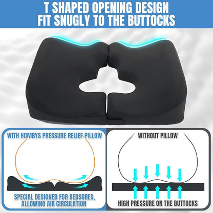 CenviaLuxy Pressure Cushions For Bottoms, Coccyx Cushions For Tailbone Pain Relief, Memory Foam Pressure Relief Cushion