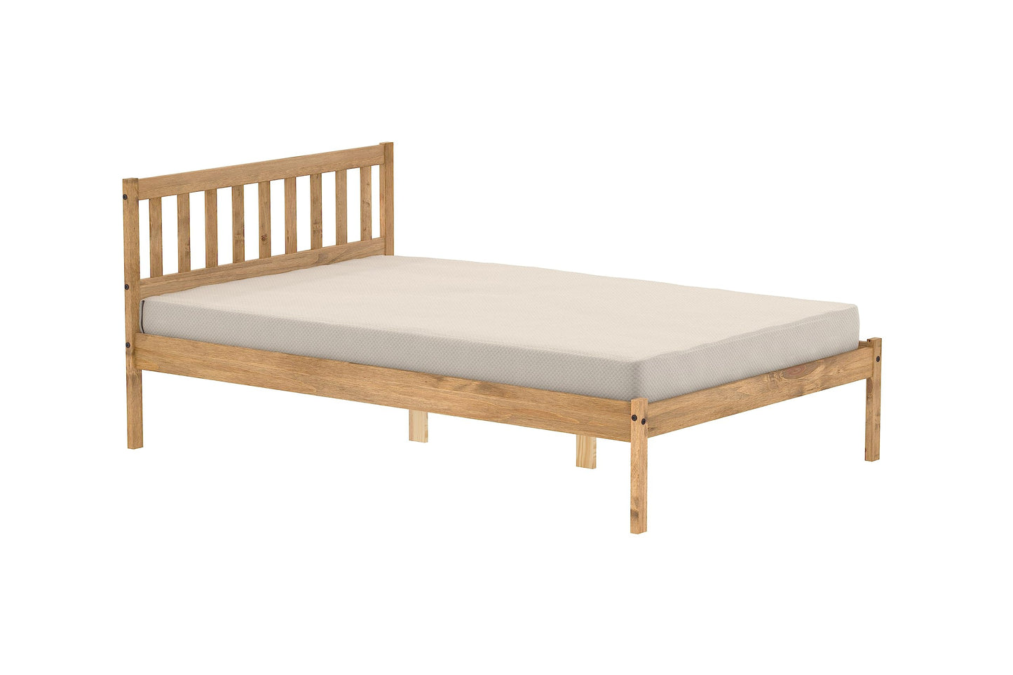 Birlea Pine Small Double Bed Frame 4FT Bedstead Lisbon Rustic Corona Solid Pine