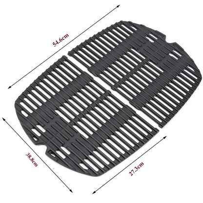 GFTIME 27.3x 38.8cm 7645 Cast Iron Cooking Grate Grids for Weber Q200, Q220, Q2000, Q2400 Series Gas Grill, Barbecue Grill Parts Grill Grids