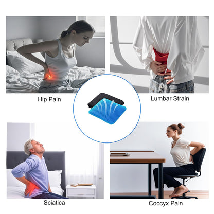 Braozaiw Soft Sitter Cushion,Honeycomb Double Thick Gel Seat cushion with Anti-Slip Cushion Cover,Cooling Chair Cushion Egg Chair Cushion For Home