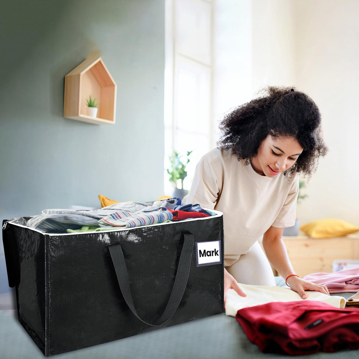 ZFWDSY Moving Boxes 8 Pack,Clothes Storage Large Moving Bags
