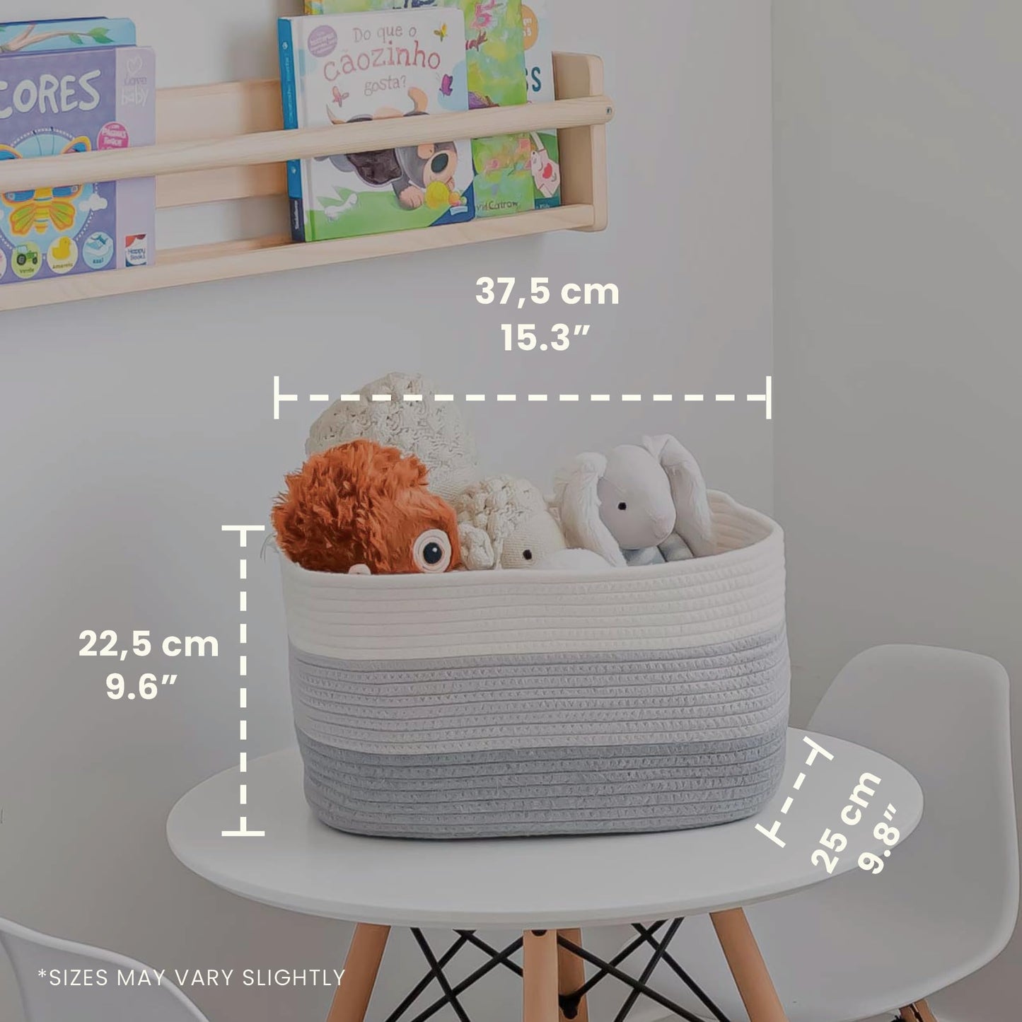 OrganiHaus 3-Pack Cotton Rope Cube Storage Baskets, Decorative Living Room, Bedroom, Closet, Home Organizing bin, Shelf and Table Top Decor