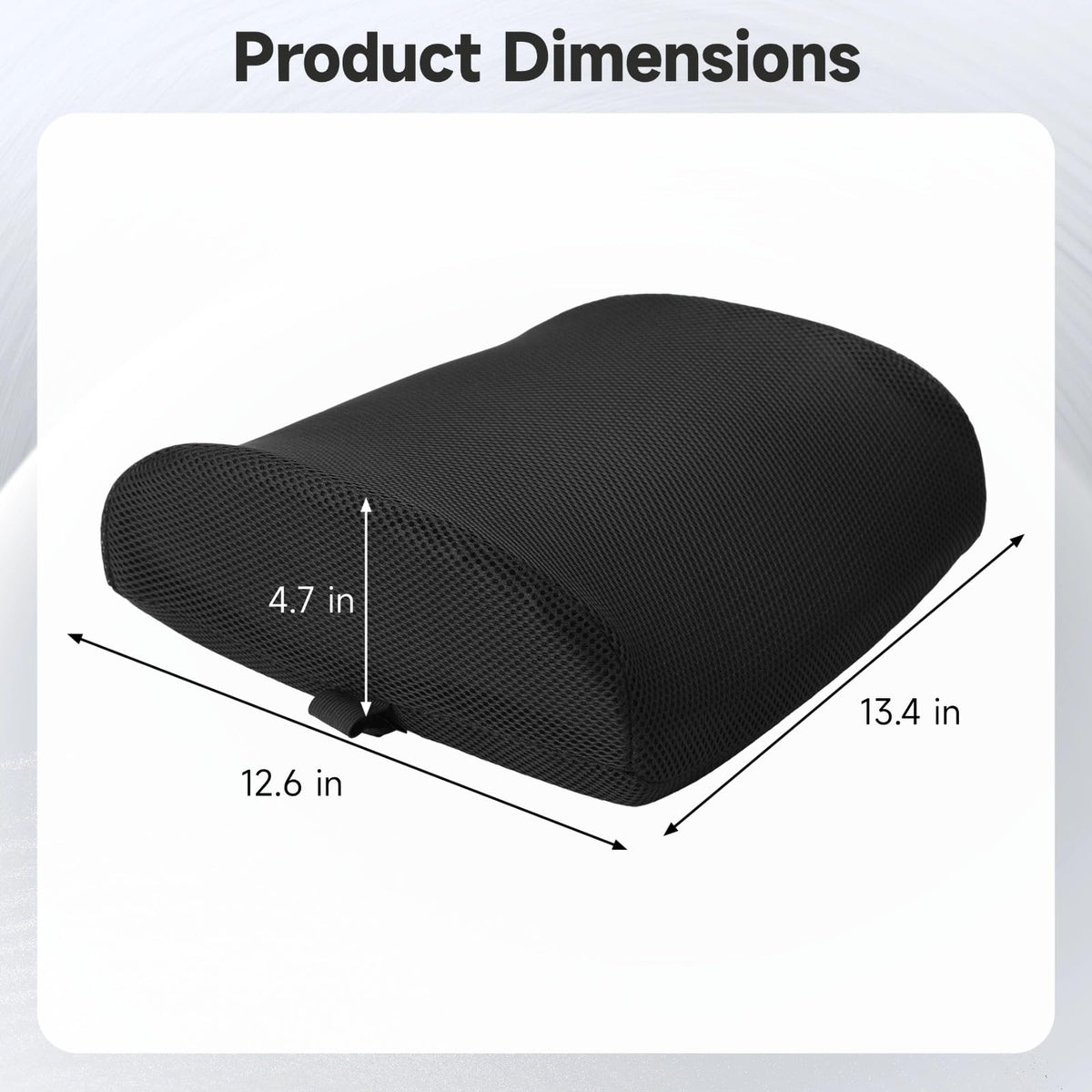 yeesport Memory Foam Lumbar Support Cushion, Back Cushion with Breathable Mesh Cover, Ergonomic Back Support Pillow for Office Chair, Car Seat
