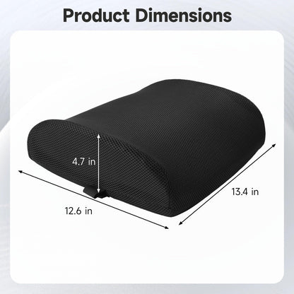 yeesport Memory Foam Lumbar Support Cushion, Back Cushion with Breathable Mesh Cover, Ergonomic Back Support Pillow for Office Chair, Car Seat