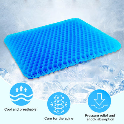 Bettinay Gel Cushion for Sitting with Non Slip Covers, Honeycomb Double Thick Soft Seat for Long Sitting Car Office (40 * 35 * 2.5)