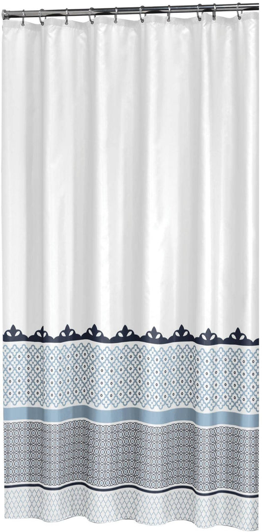 Sealskin Marrakech Shower Curtain, Polyester, Blue, 180 x 200 cm