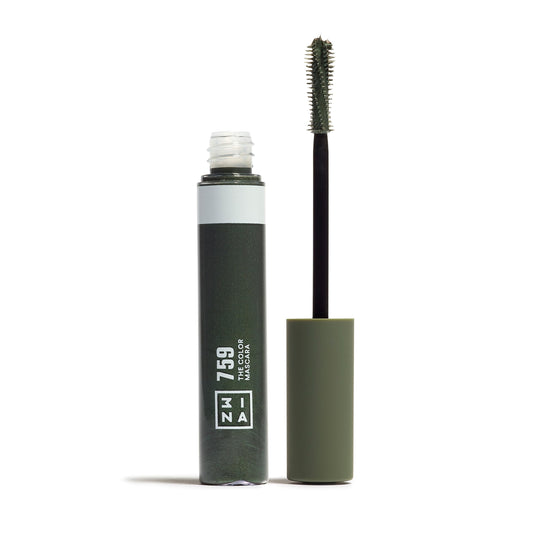 3ina MAKEUP The Color Mascara 759 with Vegetal Keratin Volume and Lift Long-Lasting Flake Free Lengthening for Sensitive Eyes Vegan Cruelty Free,