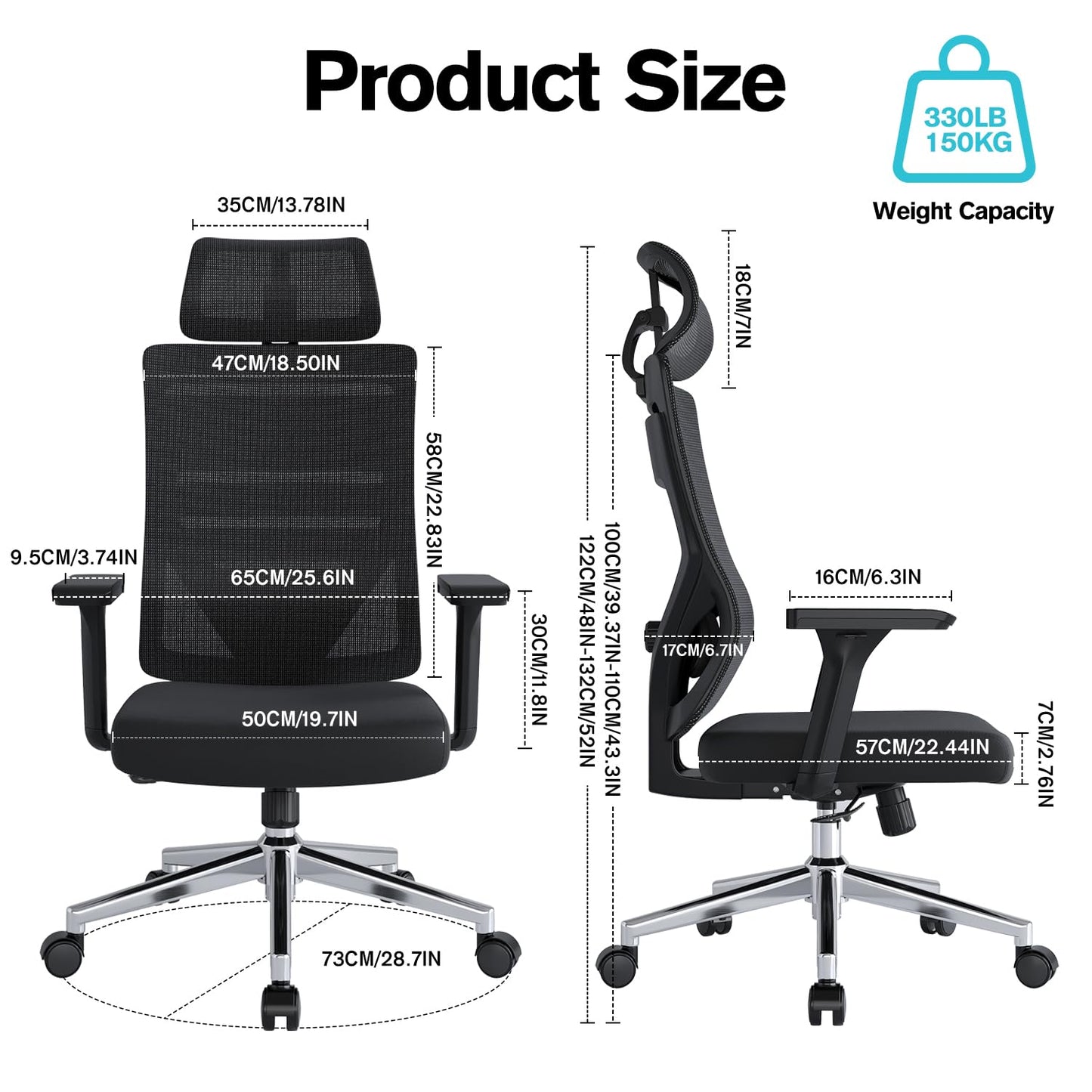Eucladoceros M16 Ergonomic Office Chair with 3-Stage Tilt Lock, Home Office