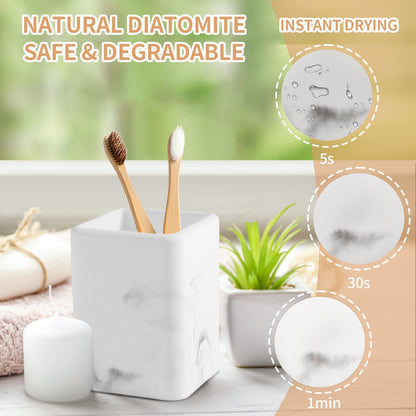 Tahbarshi Electric Toothbrush Holder, Fast Drying Toothbrush Holders for Bathroom, Diatomite Toothbrush Cup for Toothbrush, Cosmetic
