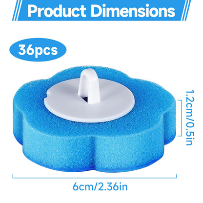 ANOMM 36Pcs Disposable Toilet Brush Replacement Head,Blue-Ocean Fresh Scent