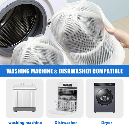 Collapsible Baseball Cap Washer Cage Hat Cleaner Shaper for Machine White
