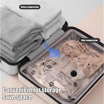 Vacuum Storage Bags With Electric Air Pump: 8 Pack Reusable Space Saver Bags for Clothes, Travel, Pillows, Blankets, Bedding