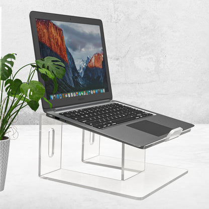 Kamehame Laptop Stand for Desk Acrylic Laptop Riser Anti-Slip Design Ventilated Laptop Holder Compatible with All 10-15.6'' Laptops