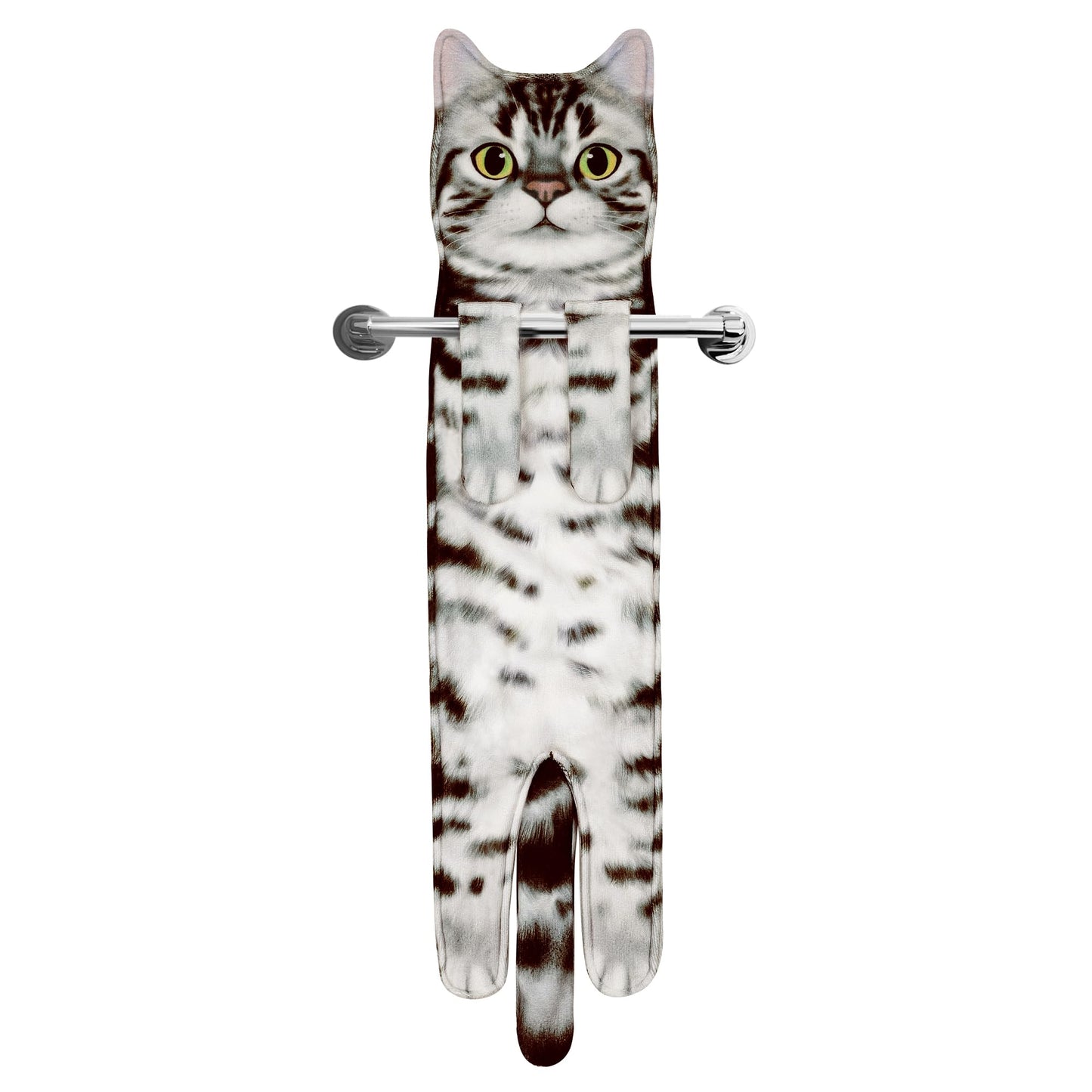 Cat Funny Hand Towels - Cute Bathroom Kitchen Towels Cat Decor Decorative Hanging Face Towels Super Absorbent Soft - Mothers Day Easter Birthday