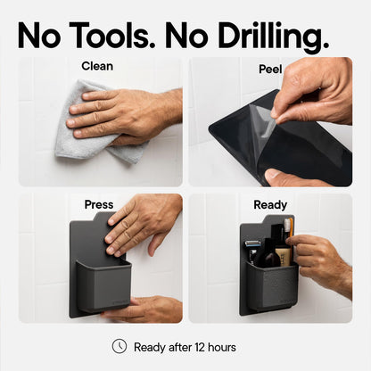 TOOLETRIES The James Organizer, Shower Storage Holder - Charcoal