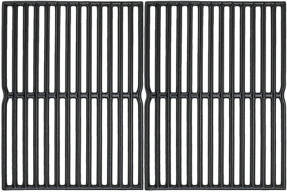GFTIME 7522 38 x 28.6cm Cooking Grate for Weber Spirit E200 E210 S200 S210 Gas Grills with Side Burner Knobs, Cast Iron Grids for Genesis Silver A,
