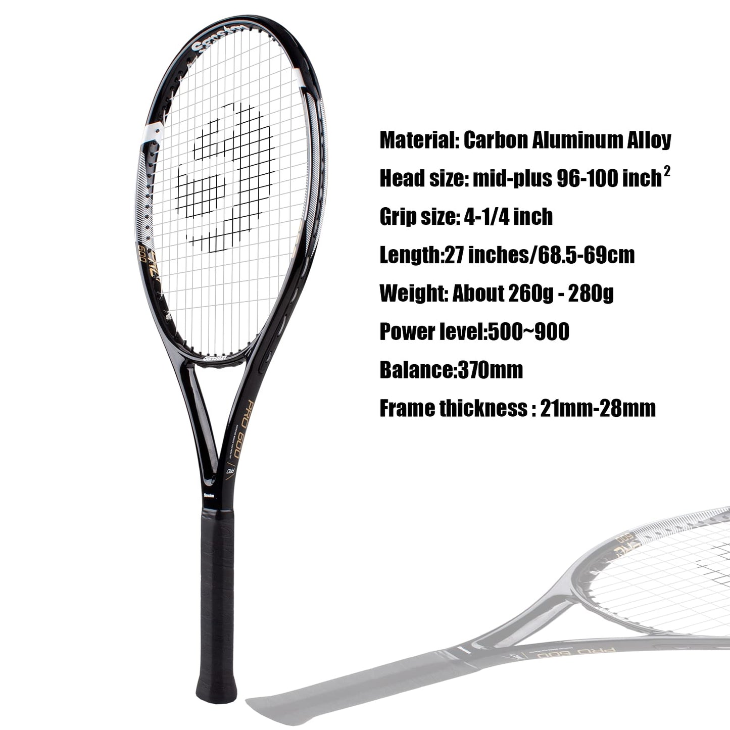 Senston Tennis Racket set of 2 for adult 27 inch Tennis Racquet