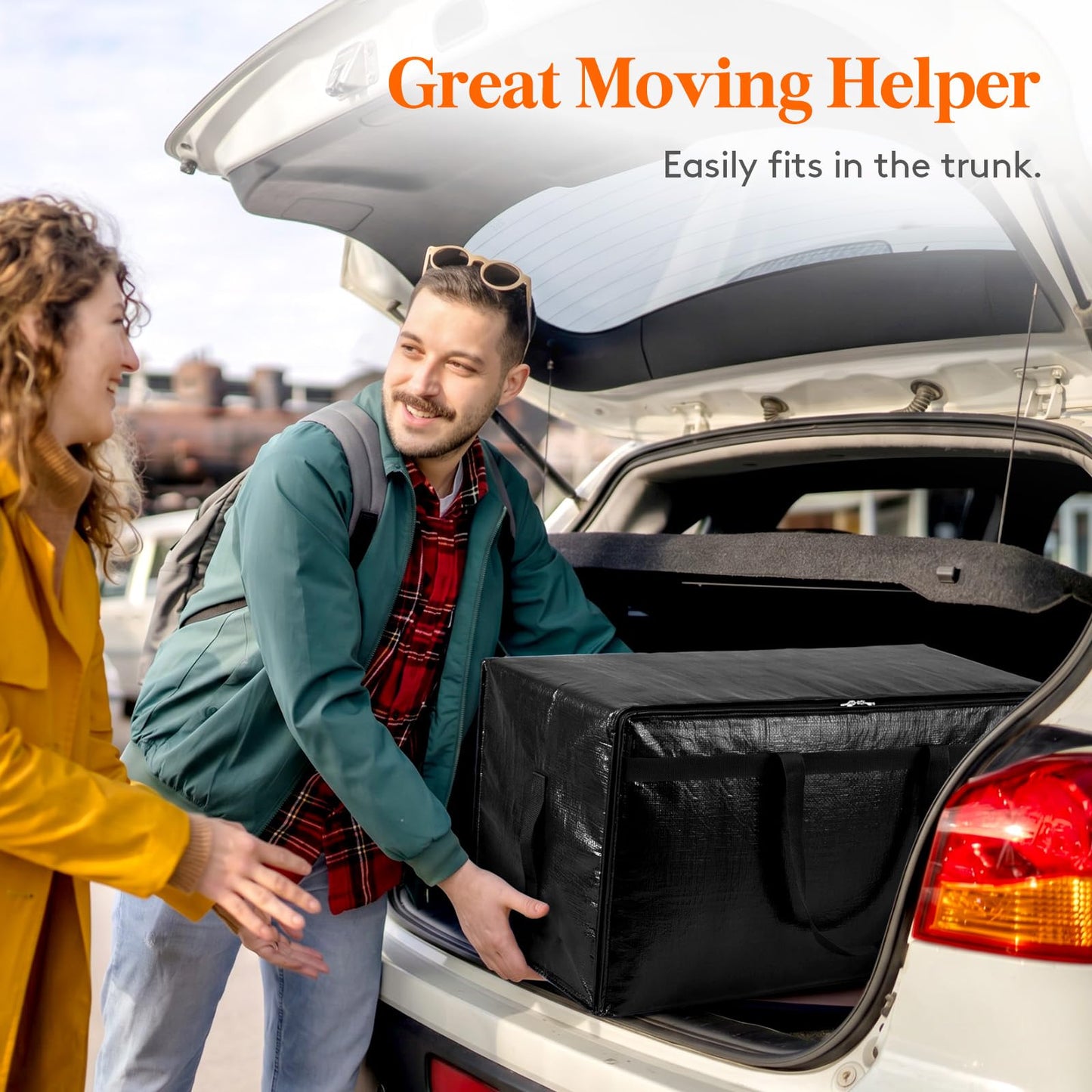 Lifewit 8 Pack Large Moving Bags with Lids and Sturdy Handles, 90L Heavy Duty Packing Organizers for Moving House