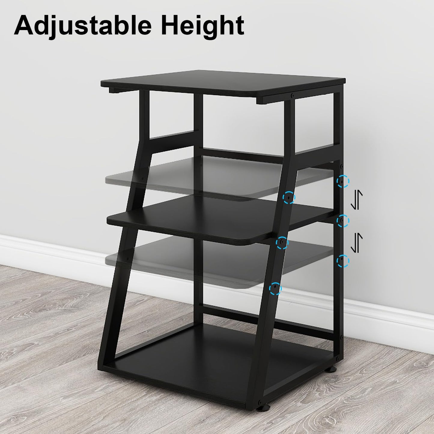 PUNCIA 50x40x75cm Printer Stand, 3 Tier Printer Table with Storage