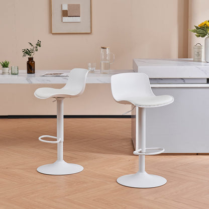 YOUNIKE Furniture Polypropylene Bar Stools Set of 2 with Adjustable Height and 360° Rotation
