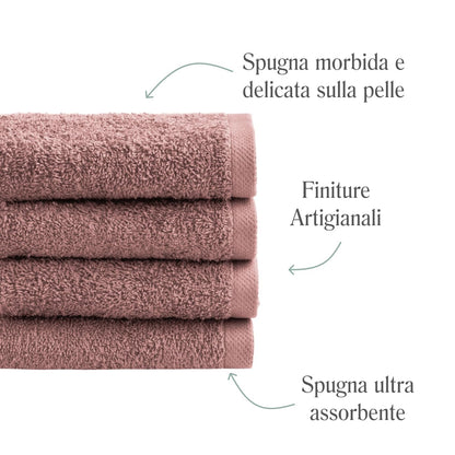 NELLA BIAGINI Minerva Bathroom Washcloths 30 x 30 cm, Set of 12, 100% Pure Terry Cotton, 420 g/m², Soft, Absorbent, Practical, Durable, Solid Colour