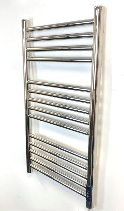 Manissa Siena 500w x 720h Stainless Steel Electric Heated Towel Rail Mirror Polished Finish Towel Radiator