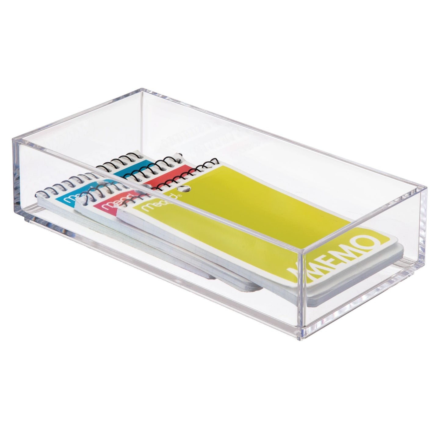 iDesign Makeup Organiser Tray, Small Plastic Drawer Organiser for Cosmetics, Makeup and Accessories, Practical Storage Box for Dressing Table