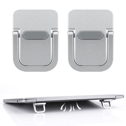 Bewudy 2PCS Portable Keyboard Riser, Self-Adhesive Mini Laptop Stand Invisible Computer Keyboard Stand for Desk
