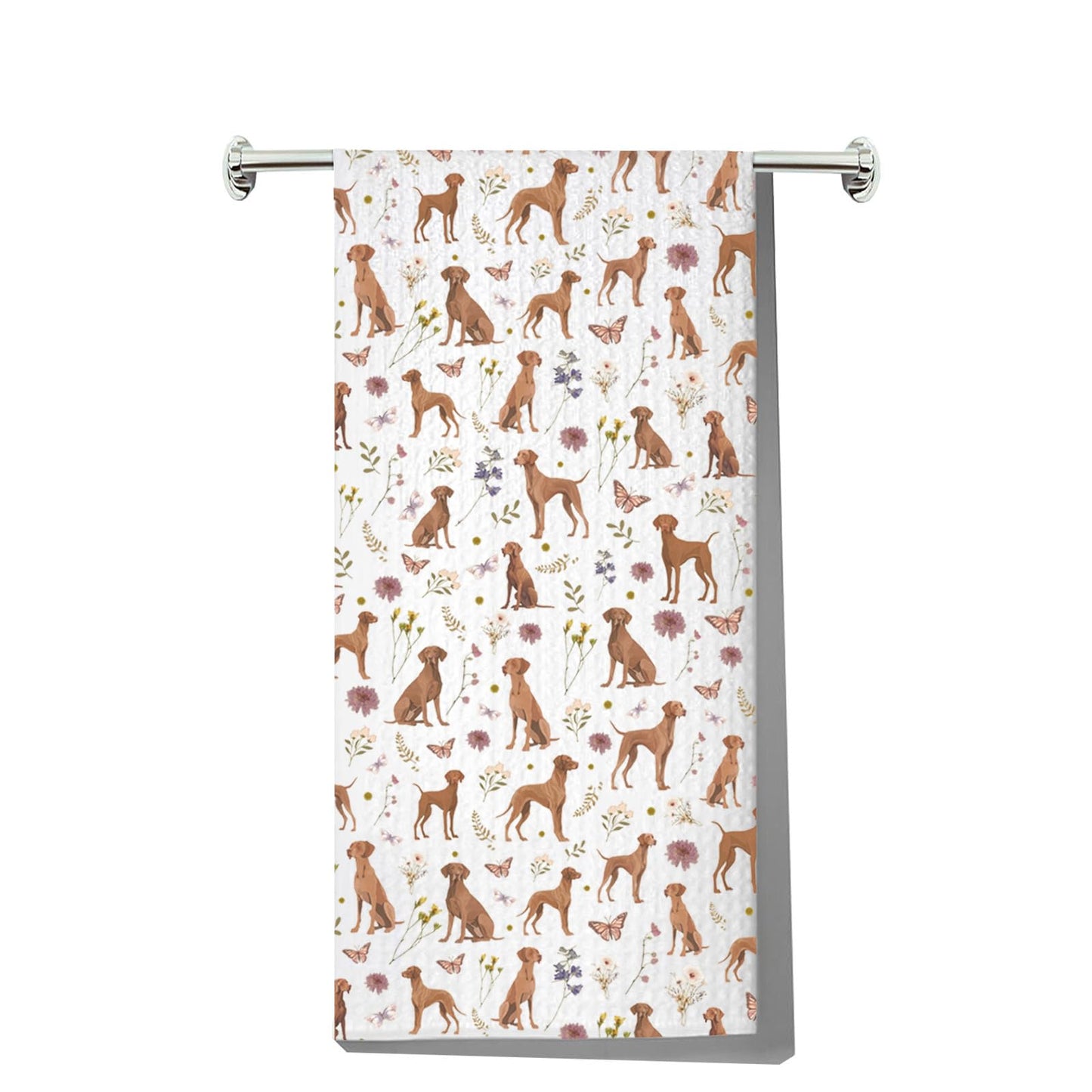 MYSOMY Vizsla Dog Kitchen Towels Vizsla Lover Gift Vizsla Mom Gift Vizsla Owner Gift Hungarian Vizsla Dish Towels (soil thindog kt1)
