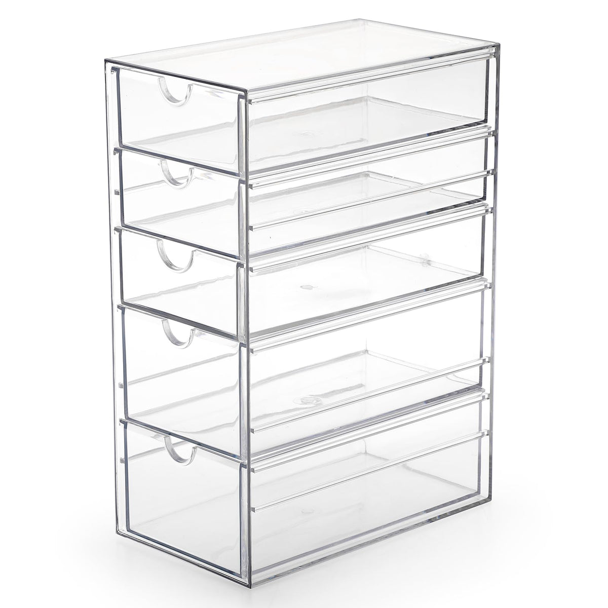 SUMTree Clear Hair Accessory Organizer Box with 5 Drawers, 25×17×10cm