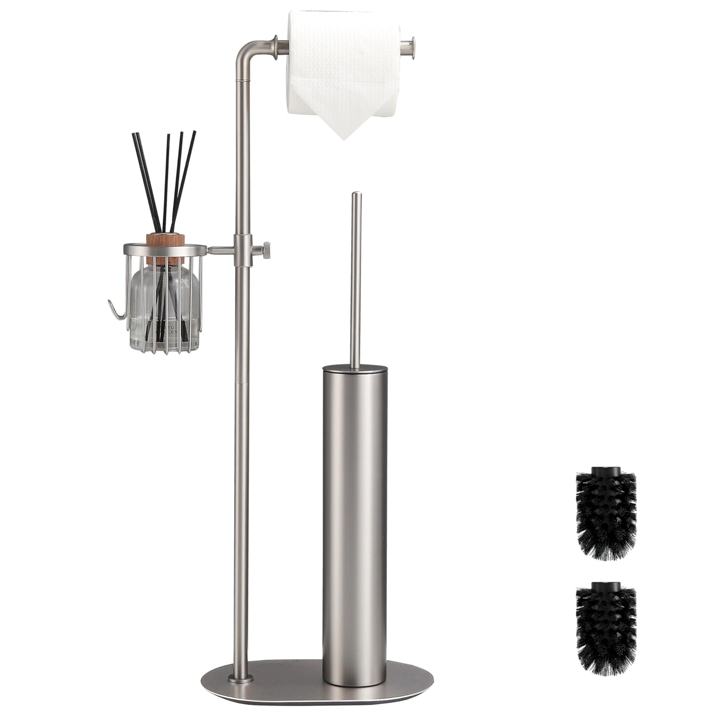 BVL Toilet Paper Holder Standing Birthstetes Nickel, Stainless Steel Toilet Paper Holder Standing and 360? Practical Storage Cor, Toilet Paper Holder