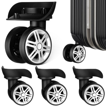 BESPORTBLE 4 Pcs Suitcase Replacement Wheels Heavy Duty Luggage Casters Universal Swivel Caster Set with Quiet Operation and Easy Installation for