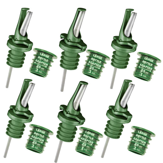Olive Oil Bottle Drizzler Spouts | Airtight ClickSeal Bottle Pourers Keep Oil Fresh with Built-in Caps | Use Your Own Bottles as Oil Dispensers with