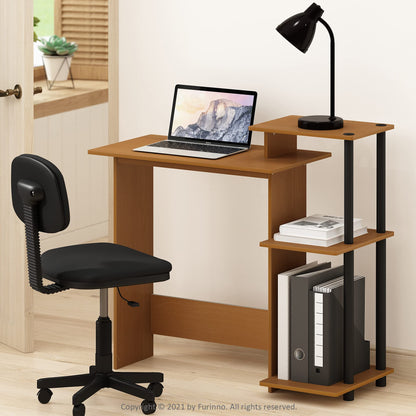 Furinno Efficient Home Laptop Notebook Computer Desk, Study Desk, Writing Desk, Light Cherry/Black
