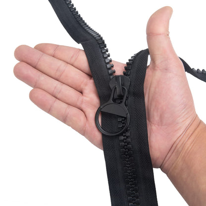 Plastic 2-Way Zip 112 cm #15 Large Separable Black Zip for Coat Down Jacket Jackets TXZWJZ (112 cm, 2 Way)