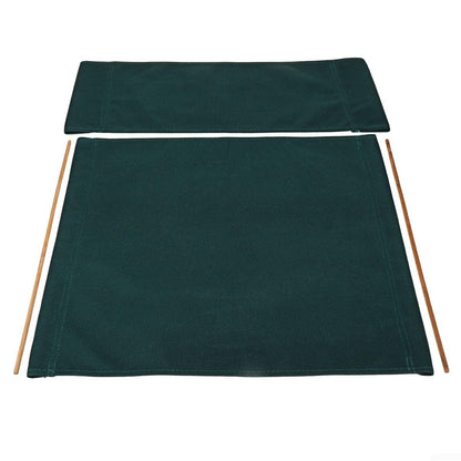 2Pcs Director Chair Covers Movie Chair Canvas Cover Replacement Covers Kit For Folding Director Chair Dark Green 20CmX53cm/53cm X 42Cm