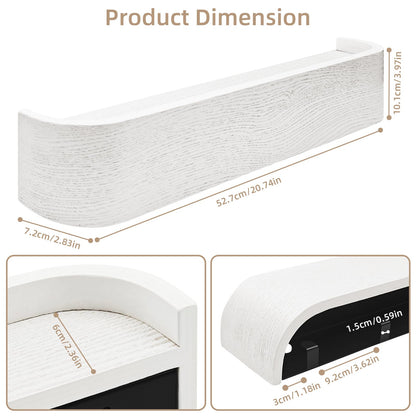 Topfinder Coat Rack with Shelf Wall-Mounted Organizer with 5 Hidden Hooks